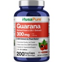 NusaPure Guarana Extract 20:1 Extrakt, 300 mg Likvärdigt till 6 000 mg per Veggie Caps 200 Count (Non-GMO, Vegan)
