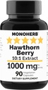 MONOHERB Hawthorn Berry Extract 1000 mg - 90 vegetariska kapslar