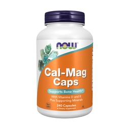 Nu tillskott, Cal-Mag Caps med vitamin D och stödja mineraler, stöder benhälsa *, 240 Veg kapslar