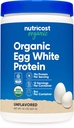 Nutricost Organic Egg White Protein Powder 8oz (Unflavored) - 15 Grams Protein Per Servering, GMO-Free, Gluten Free