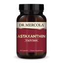 Dr Mercola Organic Astaxanthin - 12 mg Astaxanthin - Kraftfull Antioxidant Support - Organisk Microalgae Extract - Non-GMO, Gluten-Free & Soy-Free - 90 kapslar (90 portioner)