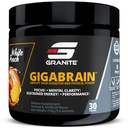 Granit Nutrition GigaBrain Nootropic Energy Powder - Cereboost, Alpha-GPC & ElevATP - Kognitiv Focus Supplement för hållbar energi och prestanda - Vit Peach, 30 portioner