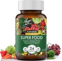 Super Greens and Reds Daily Fruits and Veggies Supplement: USDA Organic Superfood Greens Supplement, Cruciferous Vegetable Capsules, Vegetable Supplements for Adults Energy, Immunity, Gut Health 120ct