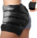 NEWGO Ice Pack för Hip Replacement Surgery, Gel Cold Pack Hip Ice Wrap för Hip Bursitis, Sciatica, Flexor Pain, Inflammation, Swelling - Black