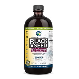 Fantastiska örter Premium Black Seed Oil - Cold Pressed Nigella Sativa Aids in Digestive Health, Immune Support, Brain Function, Joint Mobility, Gluten Free, Non GMO - 16 Fl Oz