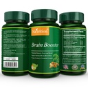 Natrition Brain Booster - Ginkgo Biloba, gurkmeja, Cistanche Tubulosa, Fo-ti Extract Blend - Naturligt antioxidantstöd för hjärnfunktion - Clarity, Focus och Memory Enhance - 90 Veggie Capsules