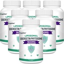 Orgabay Liposomal Quercetin Phytosome 1600 mg,Bromelain 200mg,Zinc 30mg, Vitamin C Turmeric 40 mg, Högsta Absorption, Quercetin Complex, 360 Softgels