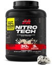 Muscletech Whey Protein Powder (Cookies & Cream, 4 Pound) - Nitro-Tech Ultimate Muscle Building Formel med Whey Protein Isolate - 30g Protein, 3g Kreatin & 6,8 g BCAA - Förpackning kan variera