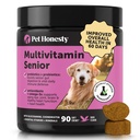 Senior Dog Multivitamin - Essential Dog Vitamins and Supplements - Glukosamin, Probiotika, Omega Fish Oil för hundar Hälsa & Hjärt- Hundar Vitaminer Hälsoförsörjning (Duck 90 ct)