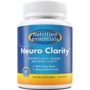 Nutrition Essentials Nootropic Brain Support Supplement - Koffeinfria kapslar som stöder hjärnan - Brain Support Pills med St John's Wort och Ginkgo Biloba