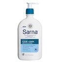 Sarna Calm + Cool Anti-Itch Lotion, Soothe och Relieve Pain och Itch från Insect Bites, Sunburn, & Poison Ivy, Innehåller 1% Pramoxine Hydrochloride, 0,5% Menthol, Vegan, Steroid-Free, 12 oz
