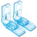 2PCS Pill Cutter, Professional Pill Splitter för skärning av små piller eller stora piller i hälften (Blå)