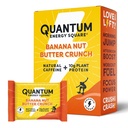 Quantum Energy Square: Energy Bar med koffein och 10g protein. Delicious Healthy Snack On The Go (Vegan, Gluten-fri, Soy-fri, Dairy-fri) - Banana Nut Butter Crunch 8Pk