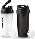 GEMFUL Shaker Bottle för proteinblandningar 28 oz BPA-Free Leak Proof Shaker Smothies Cups med Sports Gym Mixer 2 Pack