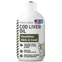 Ren torskleverolja för hundar - 8 oz - Innehåller Omega 3, Omega 6, vitamin A och vitamin D för att minska klåda och främja hud och rock, hjärta, gemensam och immun hälsa