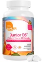 Zahler Junior D3 Vitamins 1000 IE - Chewable Vitamin D3 för barn att stödja ben, tänder och immun hälsa - Kosher Kids Orange smak - 250 greve.