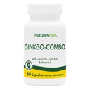 Natures Plus Gingko-Combo - 120 mg, 60 Vegan kapslar - Ginkgo Biloba - Vegetarian, Glutenfri - 60 portioner
