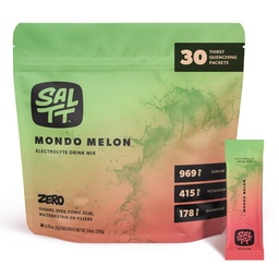 SALTT Electrolytes Powder smaksatt dricka Mix - Mondo Melon - 30 Hydration Packets - Magnesium, kalium, natrium, spårmineraler - Zero Sugar & Gluten Free - Travel Essentials