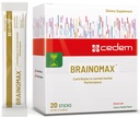 Schweiz BRAINOMAX 20 Powder Sticks, Brain Booster Supplement, Cherry-Vanilla smak med Citicoline, N-Acetyl-L-Carnitine, Nootropic Brain Supplements för minne och fokus, kognitivt stöd