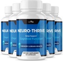 VIVE MD Neuro Thrive Brain Supplement - Officiell Formel - Neuro Thrive PQQ, Neuro Thrive för extra styrka med Ginkgo Biloba Extract, Siberian Ginseng Extract (5 Pack)