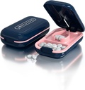 DUBSTAR Small Pill Cutter, Pill Cutter Splitter för små och små piller, Portable Pretty Pill Cutters för stora piller, Cuts Vitamins Tablets for Purse Pocket (Pill Cutter, Blue)