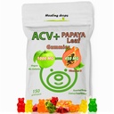 ACV Gummies & Papaya Leaf Extract Gummies - Premium Potent Apple Cider Vinegar Supplement - Iodine Infused & Vitamins B6 B12 - Platellets Hair Skin & Heart Friendly (1, Regelbunden)