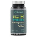 Psyllium Husk (Plantago ovata) + Arabinogalactan ≥95% – 660 mg, 60 Vegan Capsules – Fiber Complex