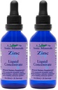 Eidon Ionic Minerals Liquid Zinc Concentrate - Ionic Zinc Supplement Drops for Adults and Kids, Support Immune System, Hair and Skin, Liver and Kidney Health, Relieves Stress - 2 oz (Pack of 2)