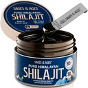 Ren Himalayan Shilajit Resin - 500 mg Max Styrka Organic Fulvic Acid Complex för Män & Kvinnor - Lab Testad med 85+ Spår Mineraler - Energi, Stamina & Mental Performance - 30 g Jar