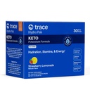 Trace Minerals Hydro Pak Keto - Electrolyte Replenishment Drink Mix - 1000 mg Potassium Plus 70 Stöder energi, Stamina och Hydration - Strawberry Lemonade Flavor - 30 portioner