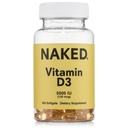 NAKED Vitamin D3 5000 IE - High Potency Vitamin D Supplement för Immune Support, Benstyrka, muskelfunktion - 200 Vitamin D Softgels