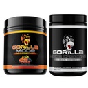 Gorilla Mind Pre Workout (Fruit Punch) + Kreatin (100 Serv.) - Omfattande Stack för förbättrad styrka, effektutgång och muskelstorlek