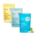 Neuro Focus & Calm Cognitive Bundle - Energy & Focus Nootropic Gum (90), Calm & Clarity Stress Support Mints (90) & Memory & Focus Nootropic Gum (90)