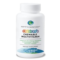 Jordens Splendor Kids Chewable Multivitamin, stöder hälsosam tillväxt och utveckling, läckra smak, innehåller vitamin D för hälsosam bentillväxt * - 60 tabletter