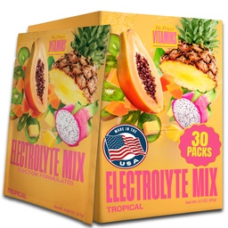 Dr. Price's Electrolyte Mix | Sugar-Free Hydration Powder med 72+ Trace Minerals | No Sugar, Fast-Dissolving Electrolytes Powder Packets | Tropiska (30 Packs)