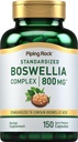 Piping Rock Boswellia Serrata Extract Supplement | 150 kapslar | Boswellic Acid Complex | Non-GMO, Gluten Free Formel