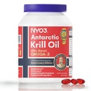 NYO3 Krill Oil 1000mg Omega 3 Supplement, 56% Fosfolipider för 98% Absorption, Antarktis Superba Boost Krill Oil, High EPA & DHA för Hjärt Brain Blood Lipid Health, No Fishy Burps, 60 Softgels