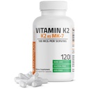 Bronson Vitamin K2 som MK-7 Menaquinone 100 mcg Non-GMO, 120 kapslar