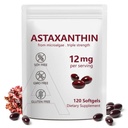 Astaxanthin 12mg, 120 Softgels, 4 månaders leverans, Premium Astaxanthin Antioxidant Supplements med antioxidantaktivitet, stöder öga, immun, gemensam, hudhälsa, inre cirkulation