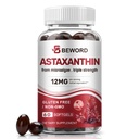 BEWORD Astaxanthin 12mg med MCT Oil, 60/120 Softgels 2-månaders Supply | Premium Antioxidant Supplements | Natural Microalgae, Triple Strength | Supports Skin & Eye Health | Non-GMO, Gluten & Soy-Free
