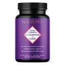 NAOMI Extra Strength Astaxanthin + CoQ10, fettlösliga antioxidanter, kardiovaskulärt stöd, ökad energi, immun och kognitiv funktion, återställ utarmat Q10, hög absorption, 30-dagars leverans