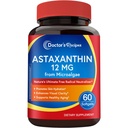 Doktorns recept Astaxanthin 12 mg, från Fresh Premium Microalgae, Max Strength, No Gluten, Non-GMO, stöder hud, ögon, ben och immunsystemhälsa, 60 Softgels