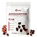 Astaxanthin Supplement 12mg Softgels, Natural Astaxanthin från Microalgae med MCT Oil för Absorption, kraftfullt antioxidantstöd för hud ögonhjärt gemensam hälsa, icke-GMO Gluten Free, 120 Softgels