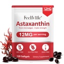 Astaxanthin 12mg, 120 Softgels, 4 Month Supply | Premium Astaxanthin Antioxidant Supplements | Fresh Microalgae Source | Stöder Eye, Joint, Intern Circulation, Skin Health
