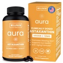 WellPath Astaxanthin 12mg Softgets | Vegan Astaxanthin Supplements from Microalgae | Antioxidanter för hudhydration, elasticitet och ögonhälsa | Icke-GMO, Made in USA, 2 månaders leverans
