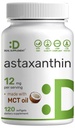 DEAL SUPPLEMENT Astaxanthin 12 mg Per Servering, 120 Softgels | Astaxanthin Supplement med MCT Oil | Microalgae Source | Non-GMO