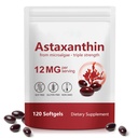 HUALIJIA Astaxanthin 12mg, 120 Softgels | 4 Month Supply - Premium Astaxanthin Antioxidant Supplements - Stöder Eye, Immune, Joint, Skin Health och Intern Circulation, Lätt att Svälja, Icke-GMO