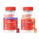 SmartyPants Kids Daily & Nighttime Wellness Bundle: Multivitamin + Sleep Gummies med L-Theanine, Lemon Balm & Magnesium - Drug-Free, Non-Habit Forming, 60 Count (Pack of 2)