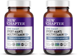 Nya kapitel Mäns Multivitamin 55+, Extra B6 & B12, D3, Astaxanthin, Vitamin C & Zink, Immune, Hjärta, Cellulär energi och hjärnhälsa, Gentle på magen,1 Daily, Non-GMO, 96 tabletter (Pack av 2)