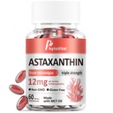 Astaxanthin 12mg med MCT Oil, 60 Softgels (2-månaders leverans) - Triple Strength Antioxidant Supplement från Haematococcus Pluvialis - Non-GMO, Gluten-Free, Vegan